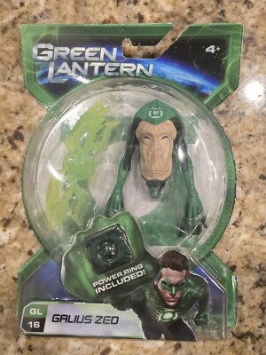 GREEN LANTERN GALIUS ZED FIGURE GL 16 + DUAL BLADE CONSTRUCT AND POWER RING 2011