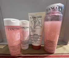 Lancôme Skin Face CONFORT Lot Creams And Liquid Formulas 4 Large Bottles Total!