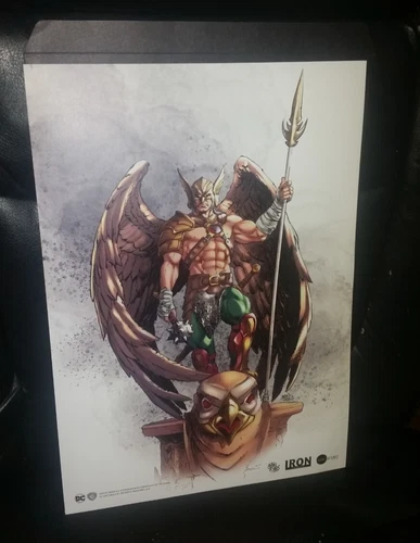 Exclusive Art Print from the Iron Studios 1:3 Scale Hawkman Statue by Ivan Reis