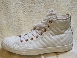 Converse All Star Tênis Cano Alto Conforto Couro Branco-Creme Reino Unido 8 EUR 41.5 | eBay
