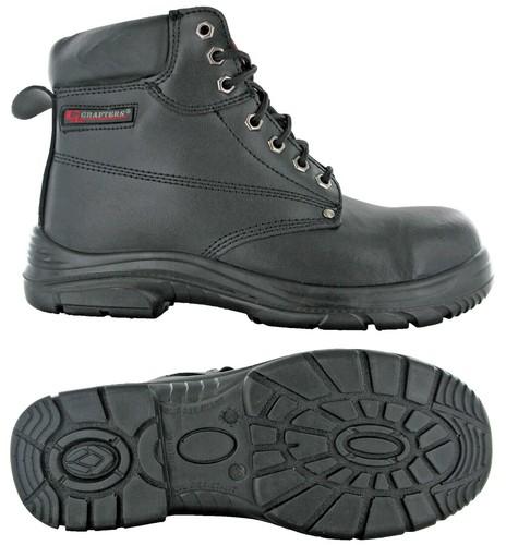 Botas para hombre Grafters anchas EEEEE 7 ojos cuero de seguridad punta de acero UK6-14 - Imagen 3 de 5