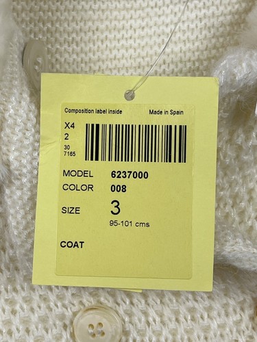 Pili Carrera Youth Girl Beige Knitted Cardigan Sweater Sz 3 - Picture 4 of 9