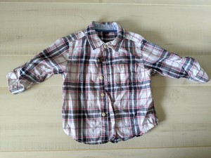 baby boy blue plaid shirt