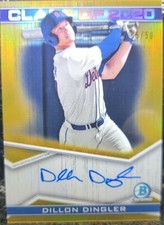 Dillon Dingler ⚾ 2020 Bowman Chrome RC Draft Class of 20 GOLD Auto /50 #C20ADD