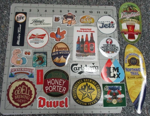 25 BEER STICKER PACK LOT decal craft beer brewing brewery tap handle D