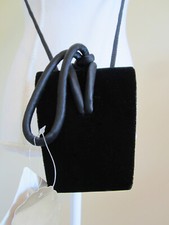 Vintage NWT 1980's La Regale Black Velvet Toggle Closure Formal Clutch Purse