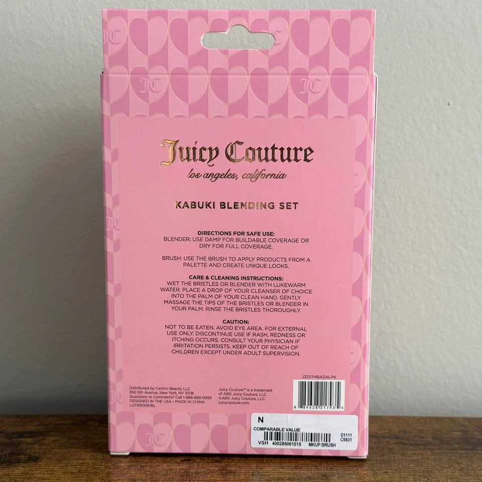 Nuevo en caja Juego de esponjas y pinceles Kabuki Juicy Couture mezcla cosmética trío Foto 2 de 2