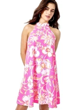 NWT LILLY PULITZER SIZE X-LARGE ALLI DRESS *BEACHY BLOOMS* PROSECCO PINK $228🌸
