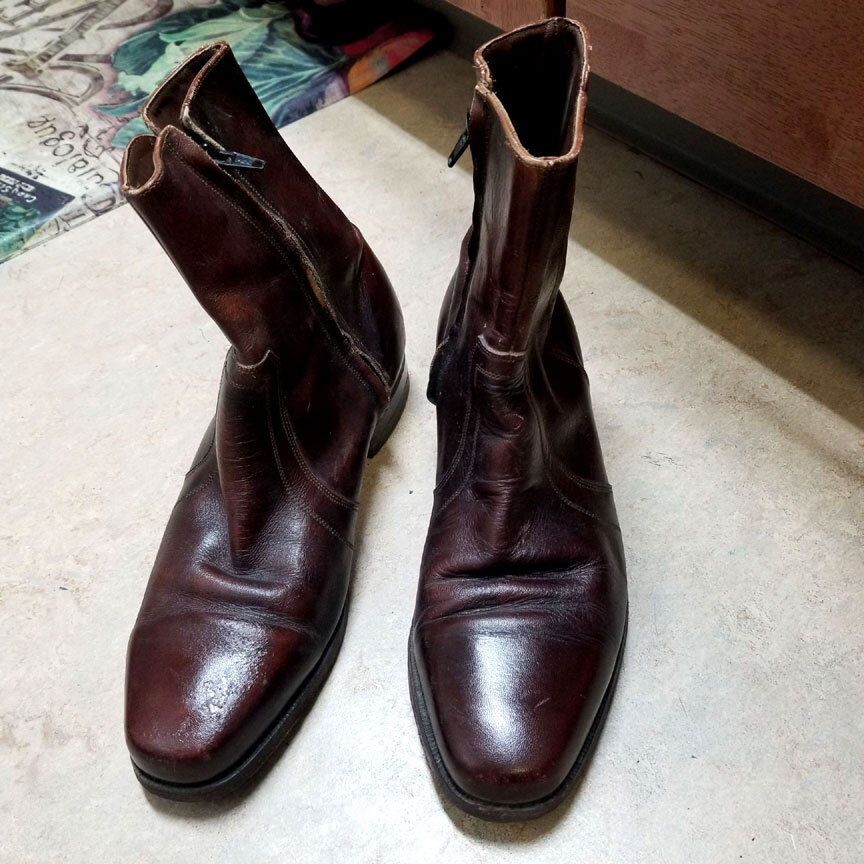 70s/80s USA製 FLORSHEIM ブーツ　ヴィンテージ　9E 茶 70s/80s USA製 FLORSHEIM ブーツ ヴィンテージ 9E 茶 - メルカリ