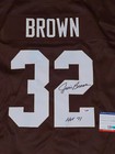 JIM BROWN AUTOGRAPHED/SIGNED CLEVELAND BROWNS Custom Jersey PSA/DNA Certefied