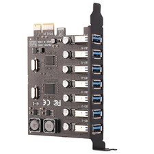PCI-E 1X to 7 Ports USB 3.0 PCI Express Expansion Card Adapter Hub 5Gbps Speed