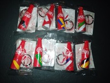 Série complète 8 porte clés Coca cola bouteille en Alu Euro 2016