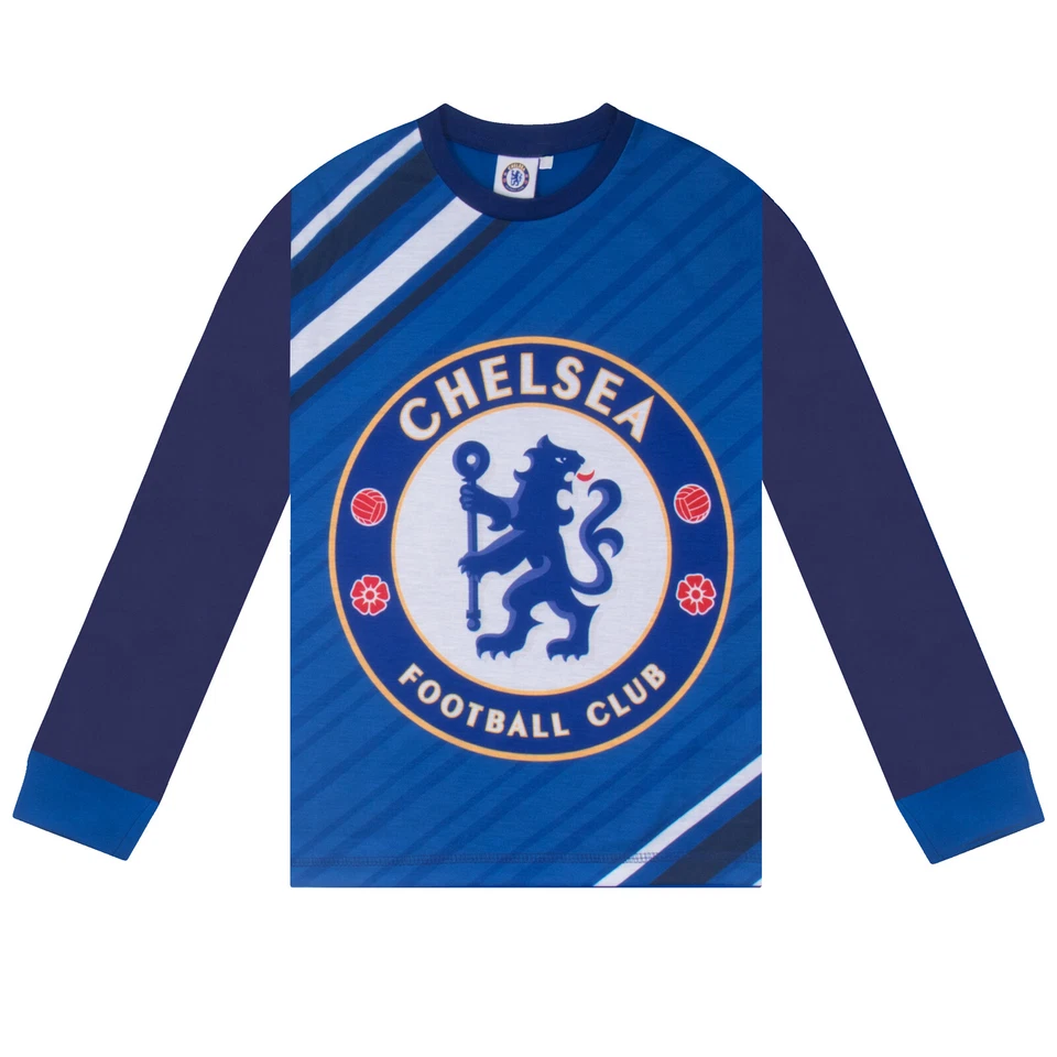 Pijama Largo Chelsea FC Oficial Fútbol Regalo Niños Sublimación Foto 2 de 4