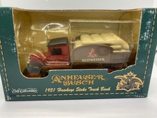 ERTL Collectibles 1931 Hawkeye Stake Truck Bank ANHEUSER BUSCH 1/34 Die Cast