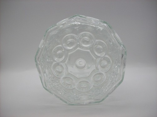 Vintage MCM Glass BullsEye Circles Ceiling Light Shade Acorn Globe Porch Hallway - Picture 14 of 23