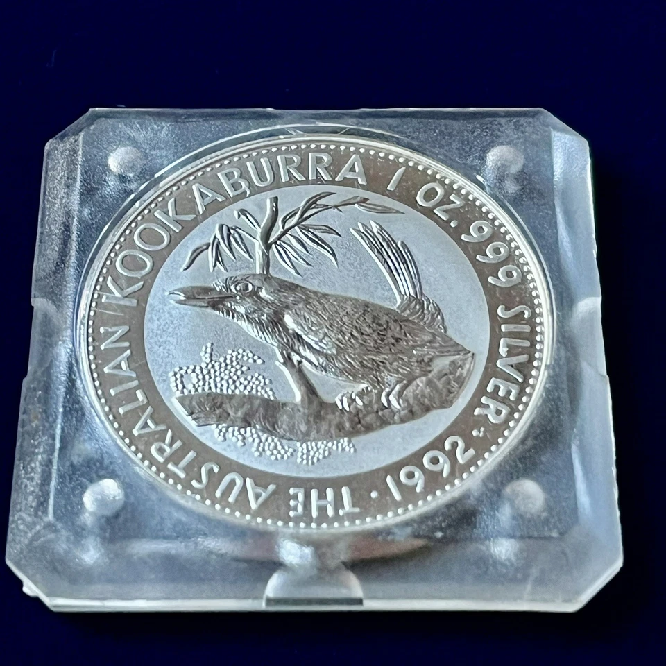 AUSTRALIA ONCIA ARGENTO .999 KOOKABURRA 1992  1 DOLLARO KM#164 MONETA 1 OZ - Immagine 3 di 4