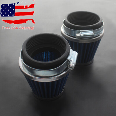 #ad 2x Air Filter Cleaner 52mm 53mm 54mm For Suzuki Kawasaki Yamaha Motorcycle $10.55