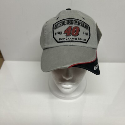 Sterling Marlin 40 Chip Ganassi Racing Felix Sabates NASCAR grey baseball cap 