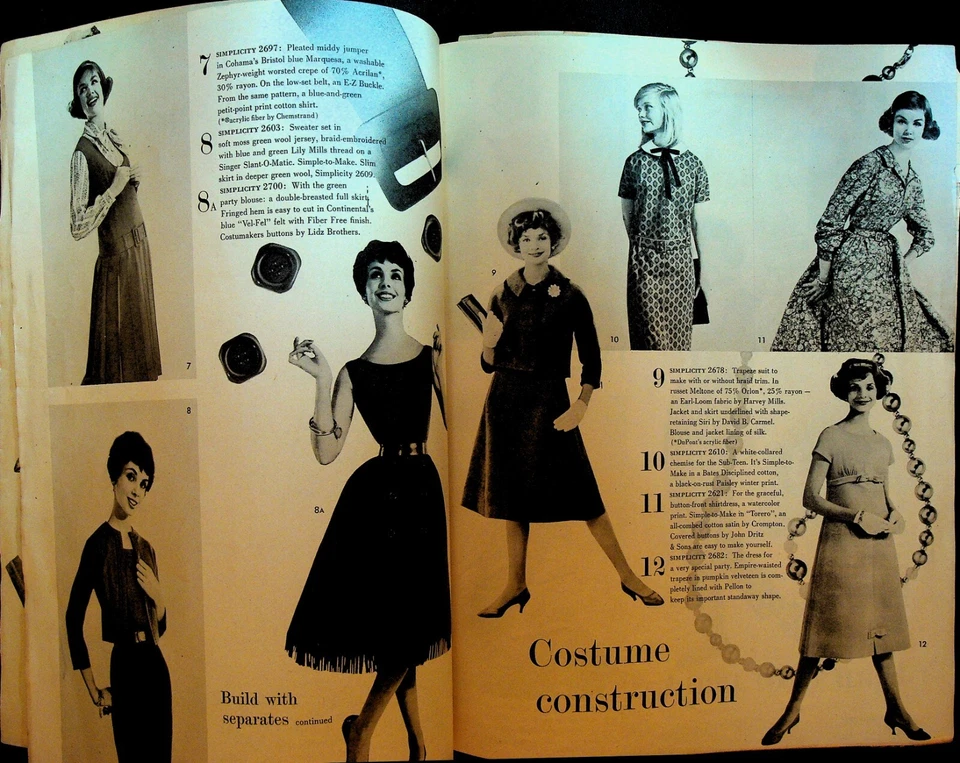 Modern Miss Blueprint for Fashion Fall 1958 Simplicity Pattern Magazine - Image 3 of 4