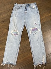 PILCRO The Vintage Straight Destroyed Jeans Blue Sz 28 EUC