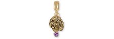 Goldendoodle Pandora Charm Slide 14k Yellow Gold Handmade Goldendoodle Jewelry T