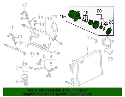 Compresor de aire acondicionado genuino GM 1993-1994 Camaro Firebird 89019218 Foto 2 de 2