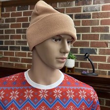 HERSCHEL Supply Men's Knit Beanie Hat Winter Cap one size Unisex Cafe Creme New