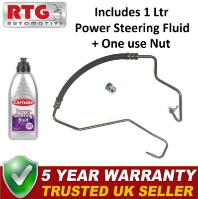 High Pressure Power Steering Pipe Hose + Nut + PSF for Ford Transit 00-06
