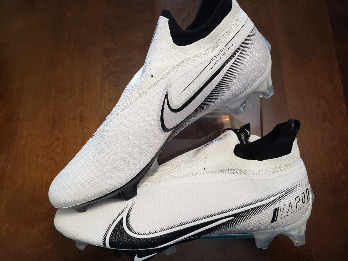 Nike Mens 14 Vapor Edge Elite 360 Flyknit Football Cleats White