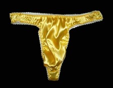 Men's Silk Thong Brief Underwear Size L