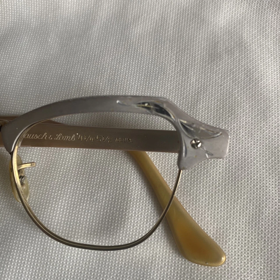 Bausch & Lomb Cat очки GF ~ штамп B & L 1/10 12K GF ~ 20-44 ~ алюминий - Изображение 3 из 4