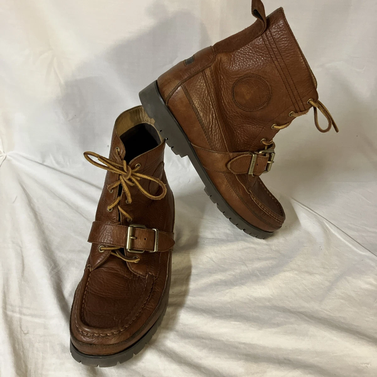 Polo Ralph Lauren Buckle Leather Upper Boots for Men for  display picture 2