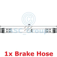 Apec Braking 210mm Disc Brake Caliper Flexible Rubber Hose HOS3568