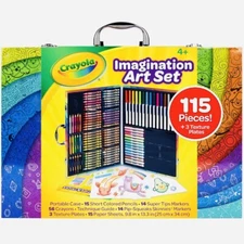 Crayola Imagination Art Coloring Set, Beginner Child, 115 Pieces Present Gift