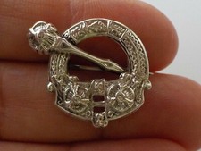 Vintage 1911 Sterling Silver Annular Celtic Design Brooch Metal Detecting Find