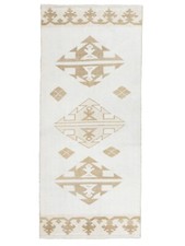Undyed Turkish Wool Runner Rug 2.11x6.8 ft – Japandi Bathroom & Calm Entry Decor