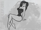 PINUP MARKING STENCIL 10 14CM. jeep willys dodge