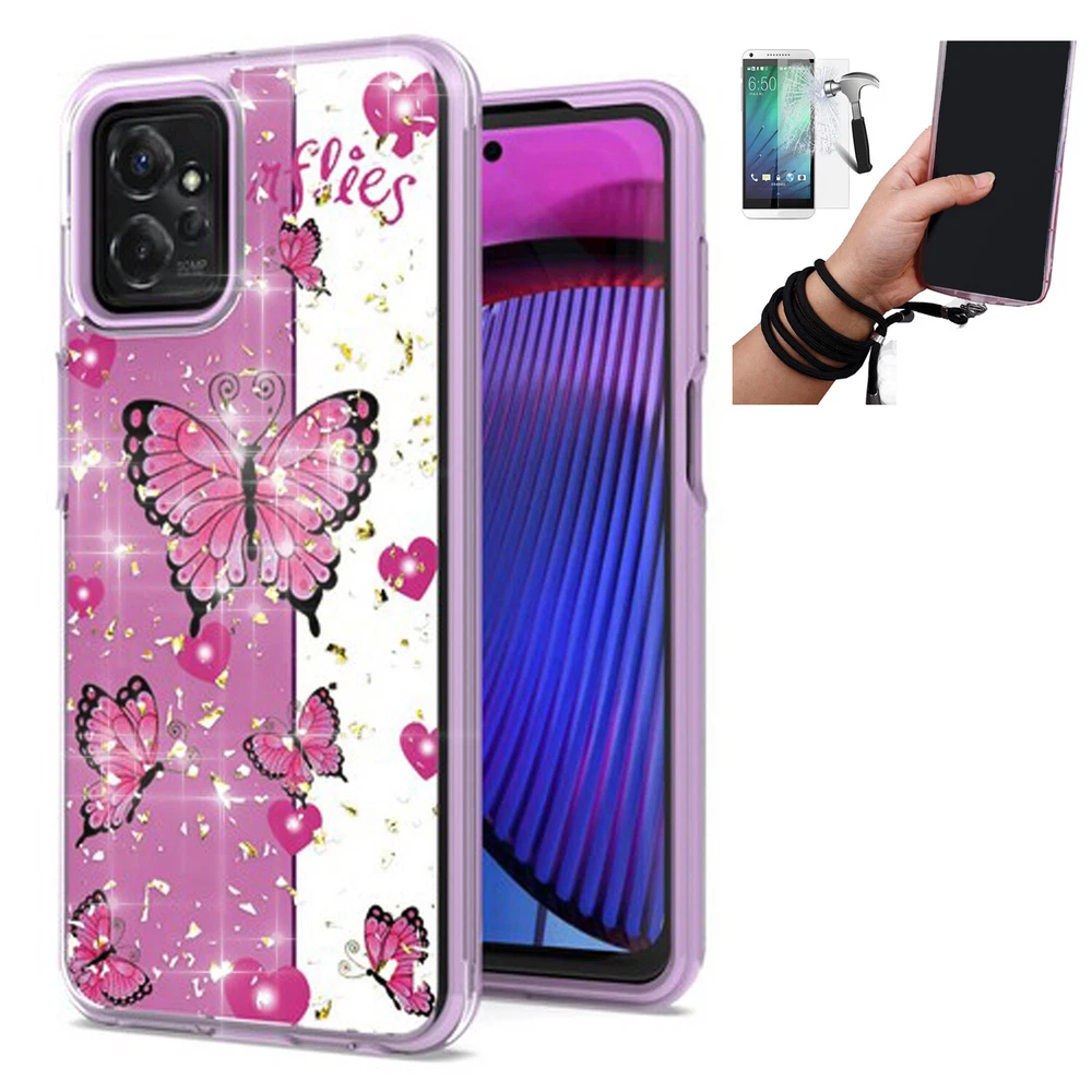 Phone Case for Motorola Moto G Power 2023 (XT2311) Hybrid Glitter