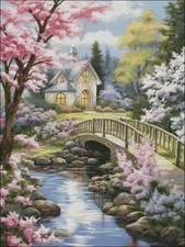 Spring House - Counted Cross Stitch Kits Needlework Embroidery DIY