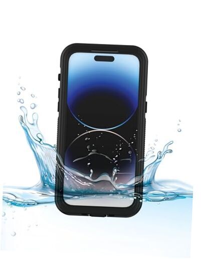 Tidal Waterproof Case with Magsafe for iPhone 14 Pro - Black/Clear
