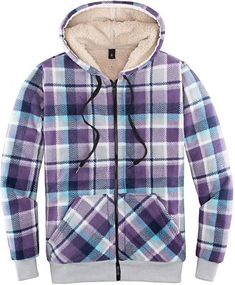 womens plaid fleece lined jacket