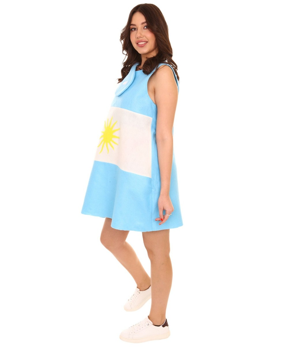 dress in argentina giving it a traditional folkloric look Argentina Flag Dress Women Fashion