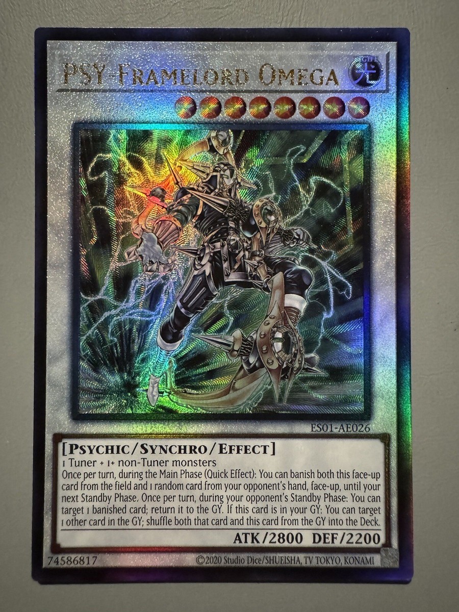 YUGIOH PSY-FRAMELORD OMEGA ASIA ENGLISH EDITION ES01-AE026 ULTIMATE RARE