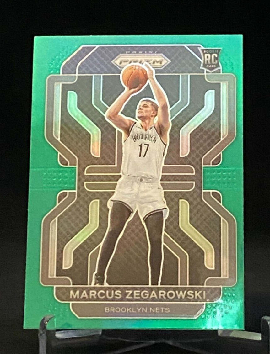 2021-22 Panini Prizm Green #300 Rookie Marcus Zegarowski Brooklyn Nets