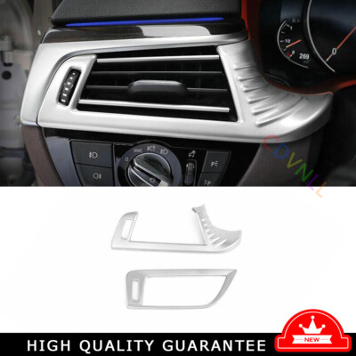 L&R AC Air Outlet Vent Cover Trim 2* For BMW 5 Series 2018-2022 Silver Titanium