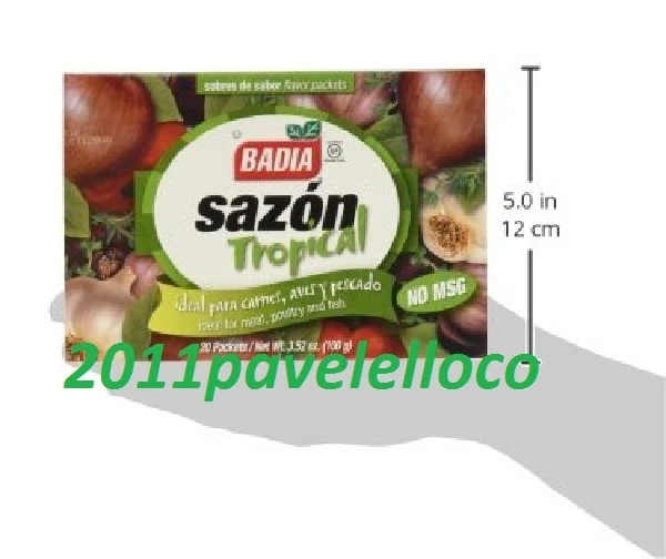 Badia Sazon Tropical con Mezcla de Cilantro (2 Cajas) con 20 Paquetes cada uno (3.52oz) Foto 3 de 4