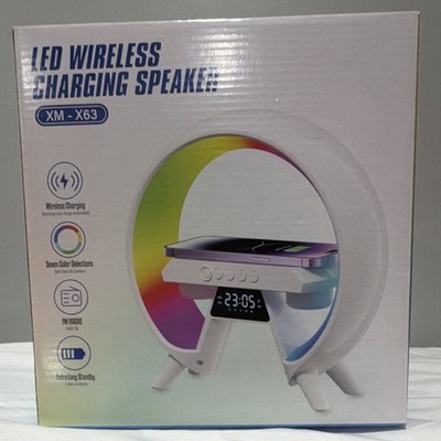 XM-X63 Portable Speaker, Wireless Charging, Wake Up Light, FM Radio, AUX/TF