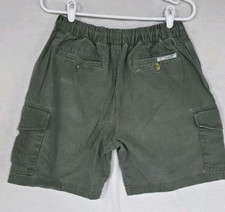 Vtg Ocean Pacific OP Sport OD Green Cargo Surf Shorts Elastic Drawstring Sz M