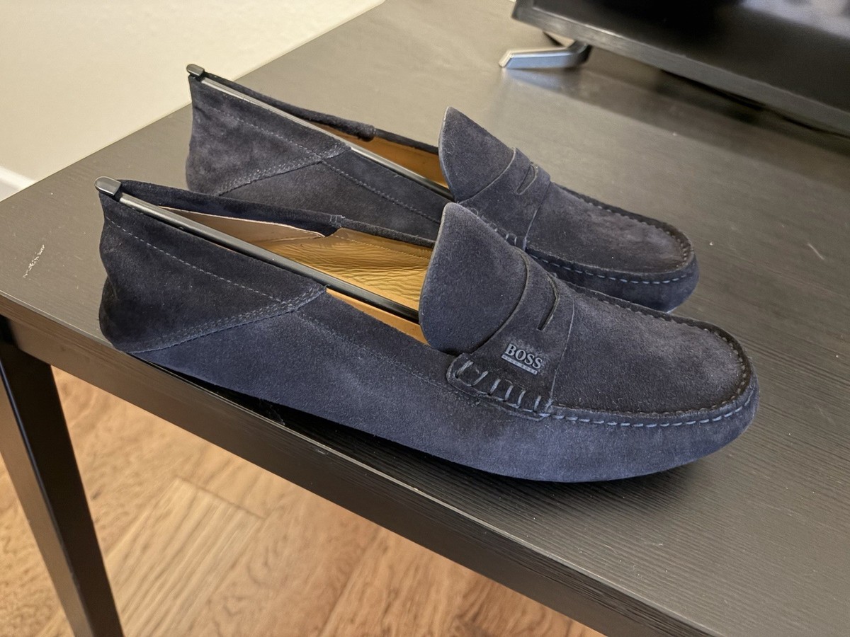 HUGO BOSS Driver_Mocc_sdlgch Dark Blue Suede Men