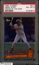 1994 CLASSIC CREAM OF THE CROP DEREK JETER YANKEES ROOKIE SP PSA 8 TOUGH GRADE